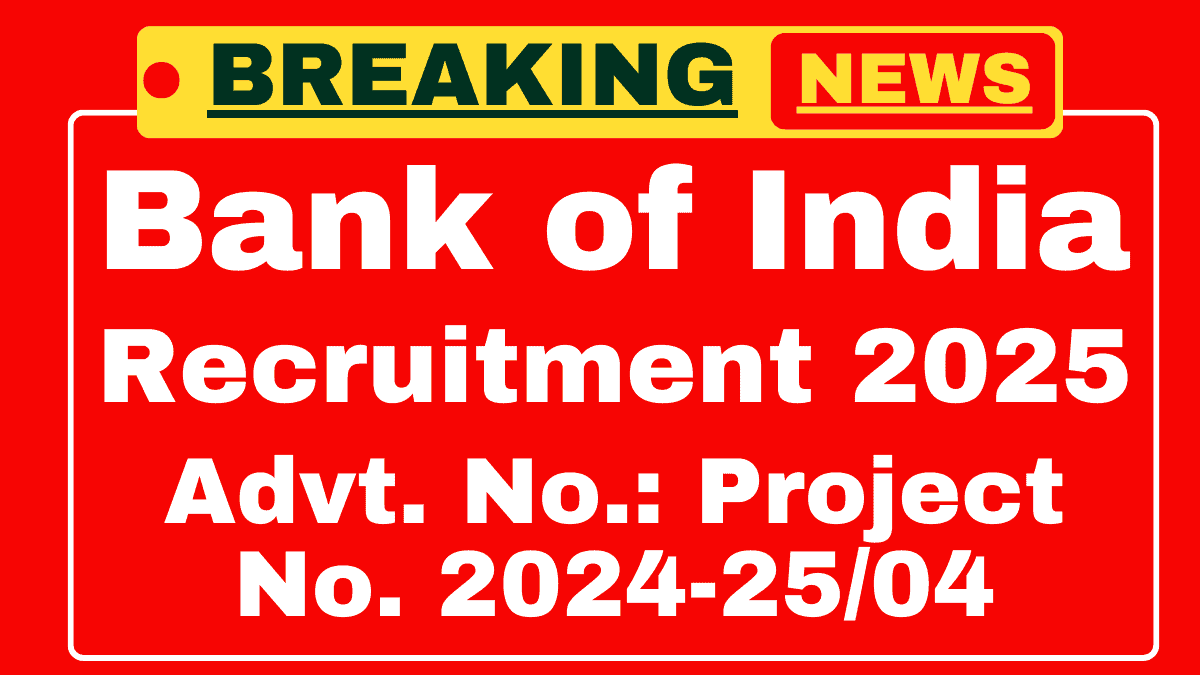 Bank of India Apprentice Recruitment 2025