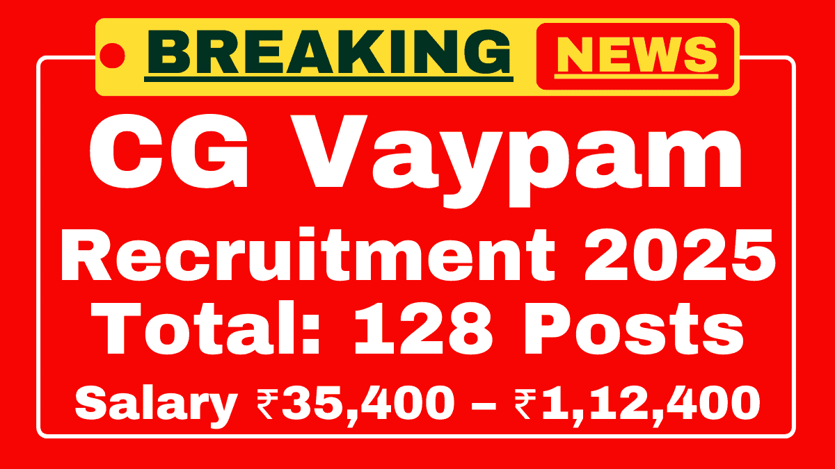 CG Vyapam Recruitment 2025