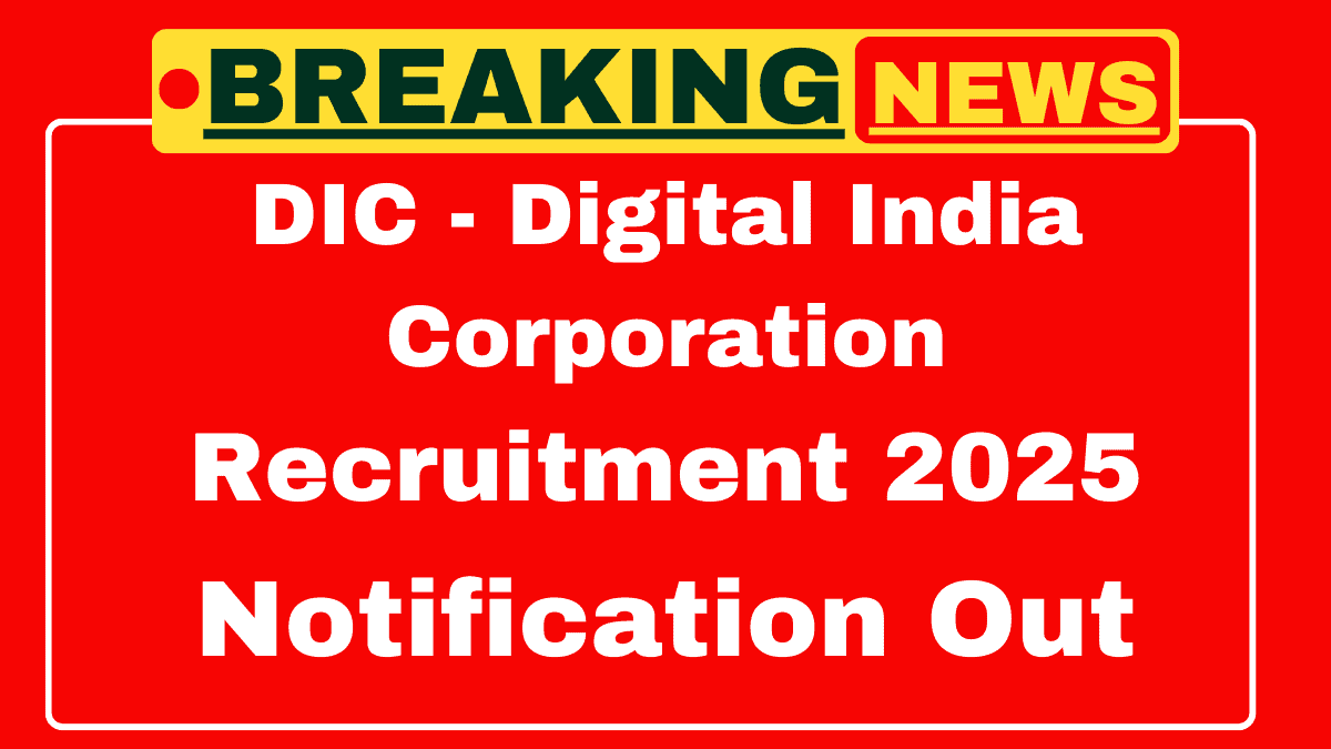 DIC Recruitment 2025