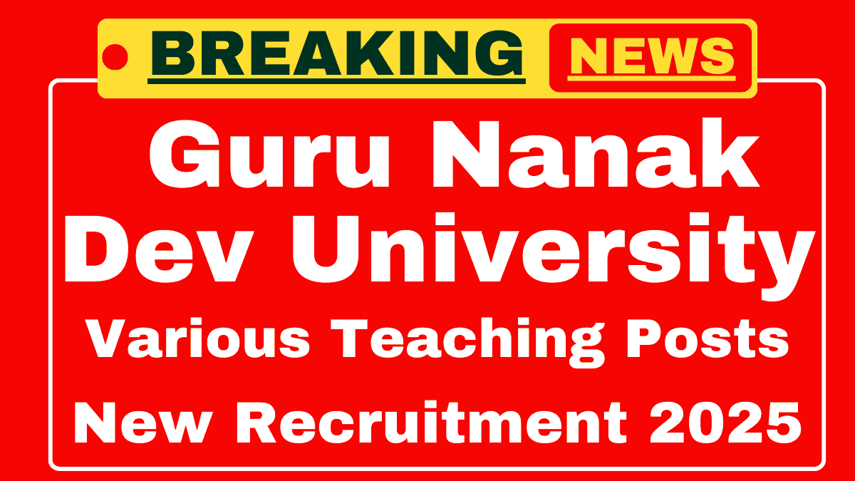 GNDU Recruitment 2025