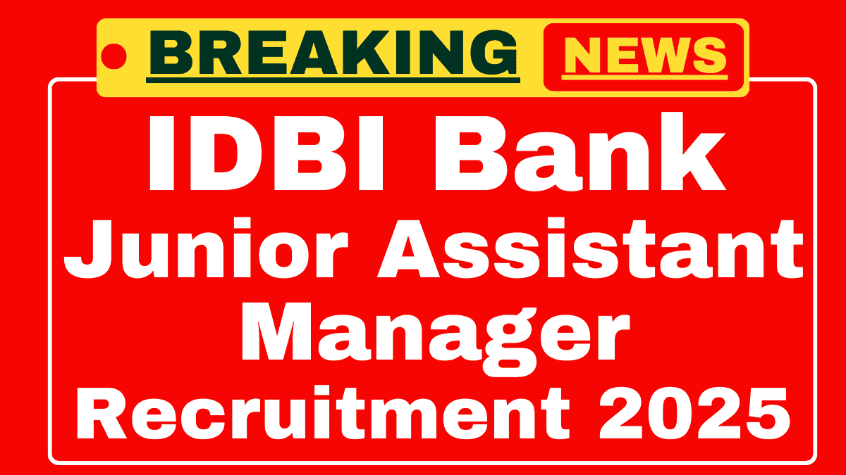 IDBI Bank JAM Recruitment 2025