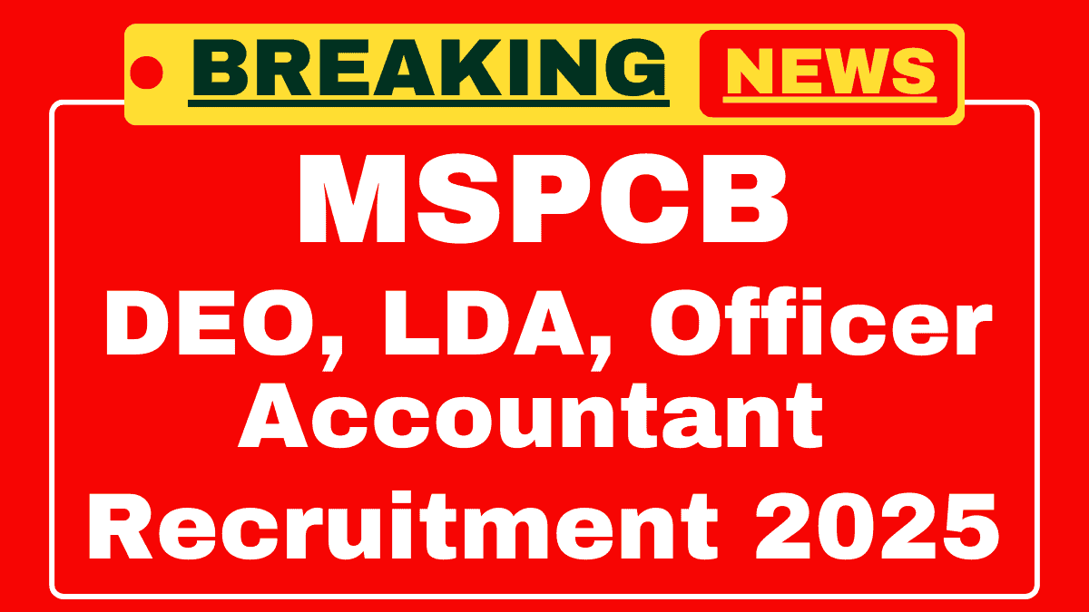 MSPCB Recruitment 2025