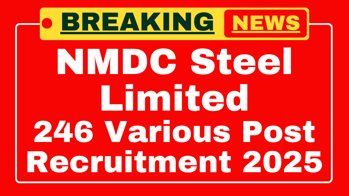 NMDC Steel Limited Executives Recruitment 2025