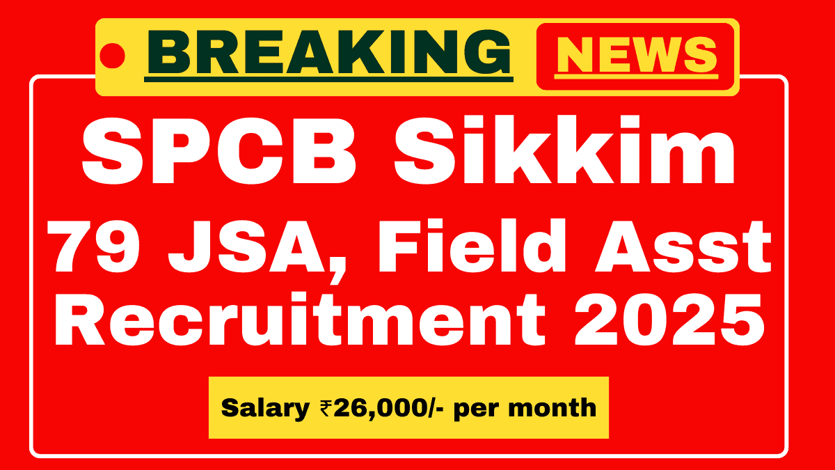 SPCB Sikkim Recruitment 2025