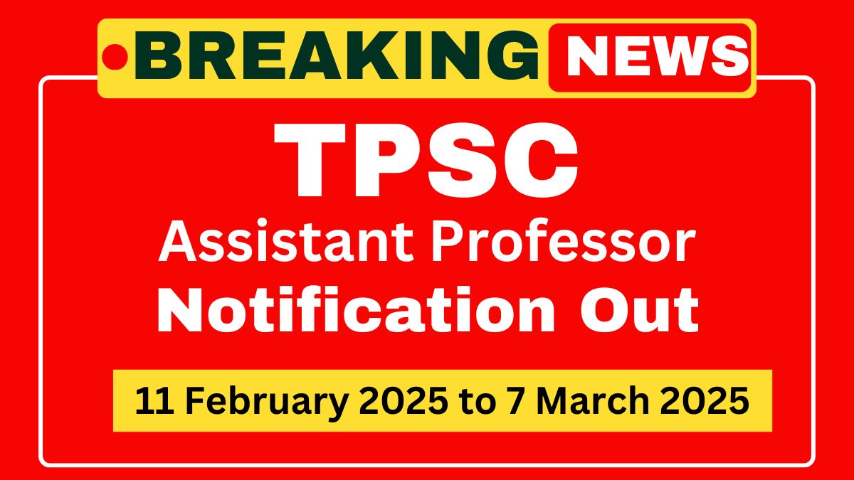 TPSC Assistant Professor Recruitment 2025